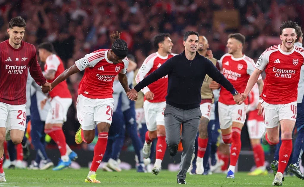 Selebrasi Arsenal ke final Champions League (arsenal.com)
