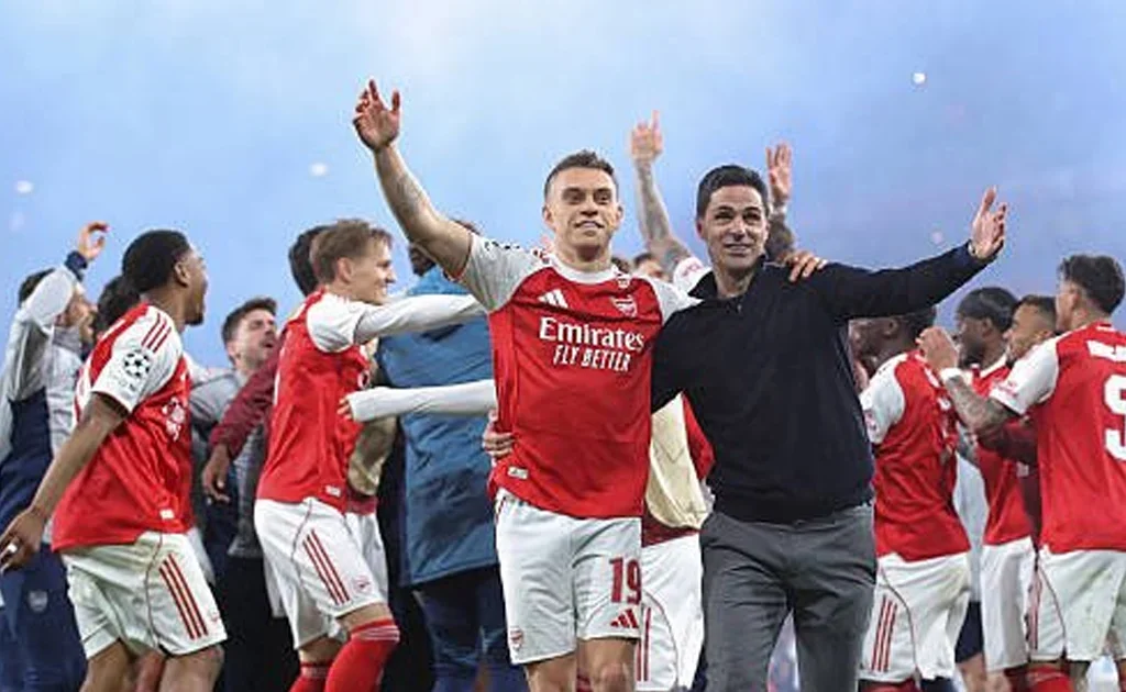 Selebrasi Arsenal ke final Champions League (arsenal.com)