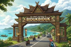 Demi Ikon Pintu Masuk Bidukbiduk, DPUPR Berau Kucurkan Anggaran Fantastis Rp2,7 Miliar Bangun Gapura Megah