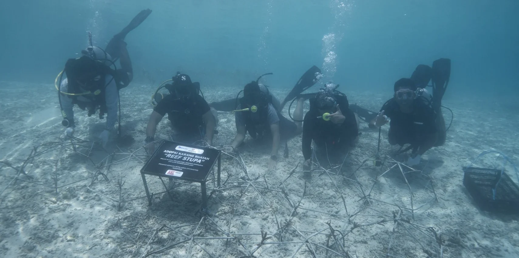 Kegiatan transplantasi terumbu karang yang dilaksanakan PT Berau Coal bersama mitra dan berbagai pemangku kepentingan di perairan Pulau Maratua pada 1–2 Mei 2026.