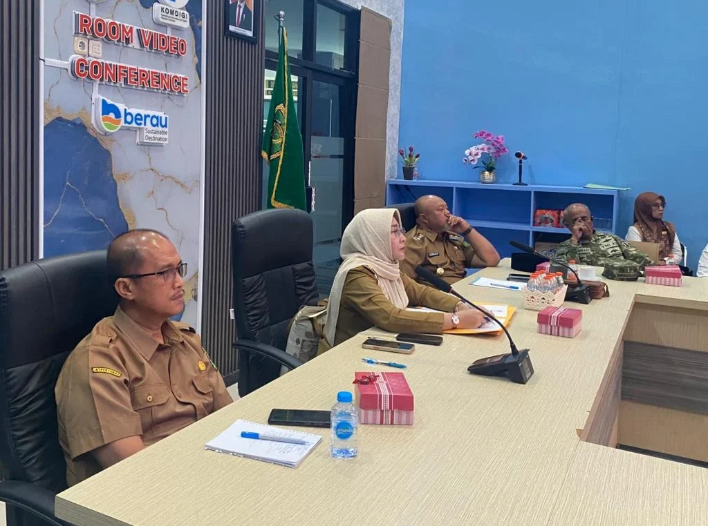 Bupati Berau, Sri Juniarsih, saat Rapat Koordinasi Pembahasan Langkah Konkret Pengendalian Inflasi Daerah Tahun 2026 bersama pemerintah pusat, Senin (11/5/2026).