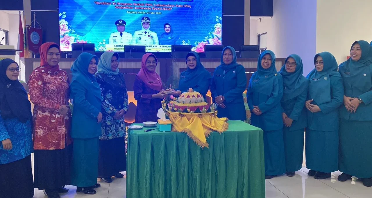 Peringatan Hari Kesatuan Gerak (HKG) TP PKK Kabupaten Berau ke-54 di Ruang RPJPD Gedung Bapelitbang, Kamis (21/5/2026). (DIVA/BT)