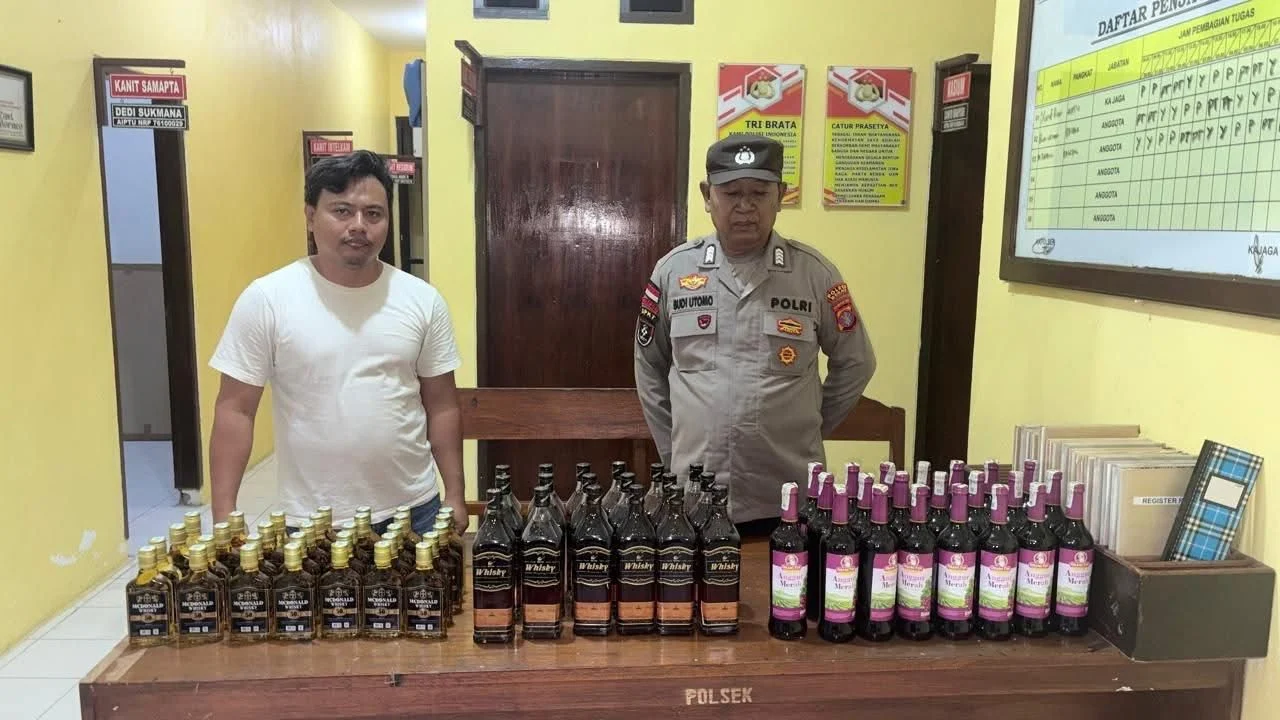 Berkedok Toko Sembako, Polsek Maratua Sita 72 Botol Miras Ilegal Milik Warga Teluk Harapan