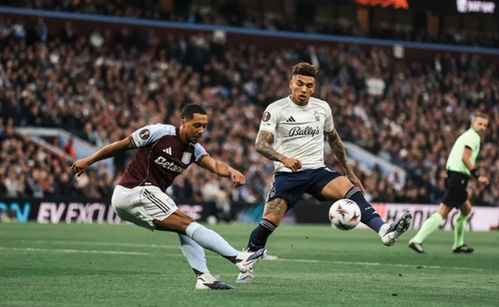 Laga semifinal Europa League Aston Villa vs Nottingham Forest (X/@AVFC)