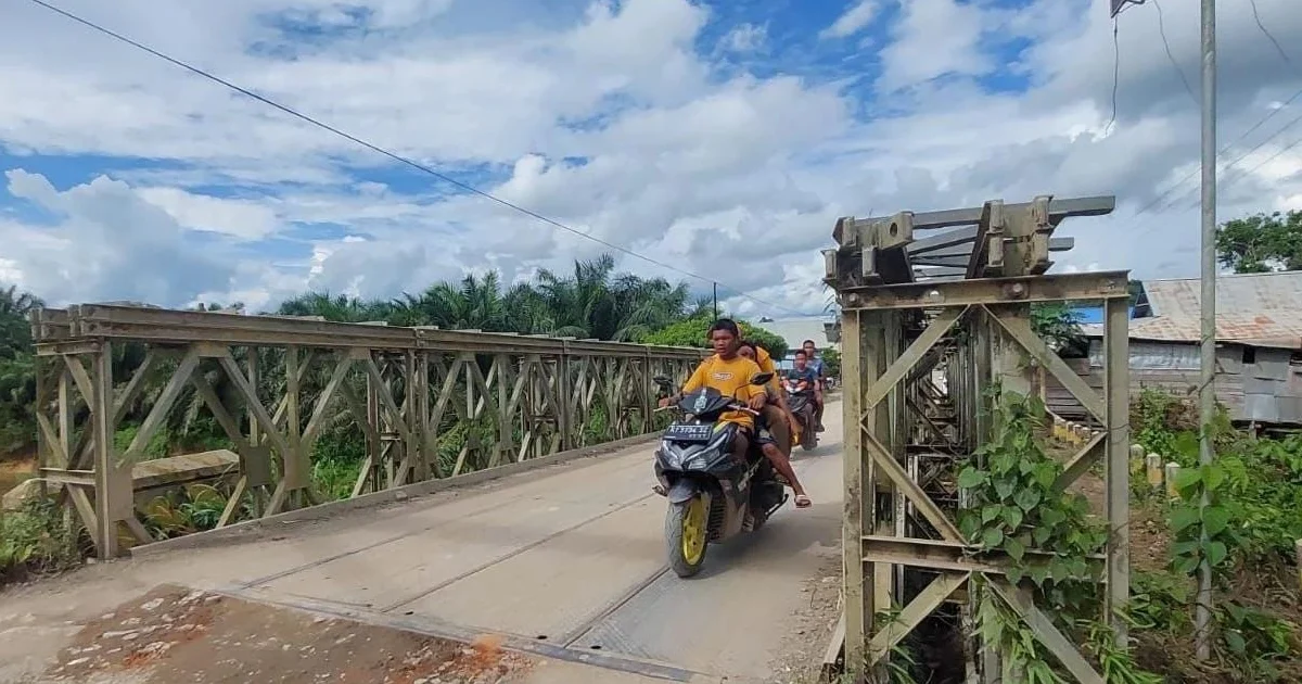 DPUPR Berau: Kondisi Jembatan Gunung Sari Masih Aman, Bakal Lakukan Penanganan Permanen
