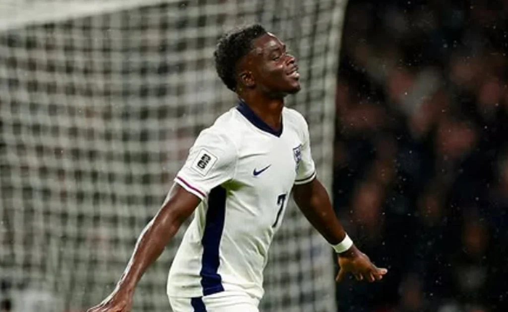 Pemain Timnas Inggris dan Arsenal Bukayo Saka (Instagram/@bukayosaka87)
