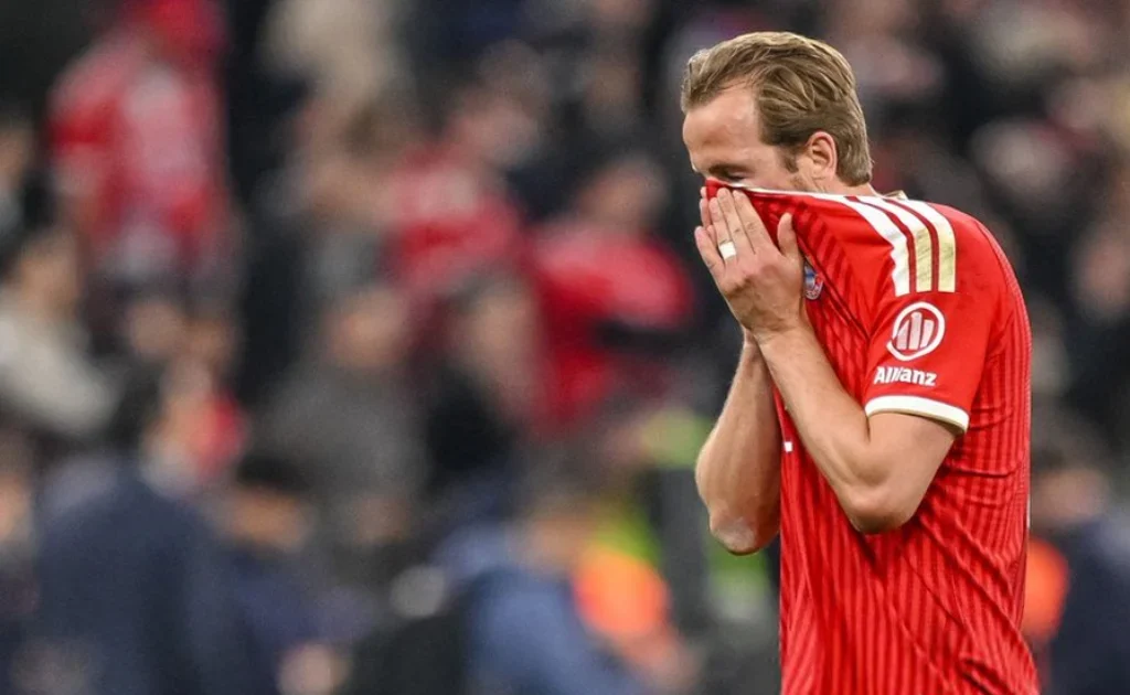 Harry Kane usai Laga Champions League Bayern Munich vs PSG (X/@iMiaSanMia)