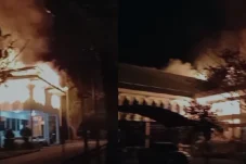 Kantor Bupati Bulungan Kaltara Kebakaran, Api Membubung Tinggi