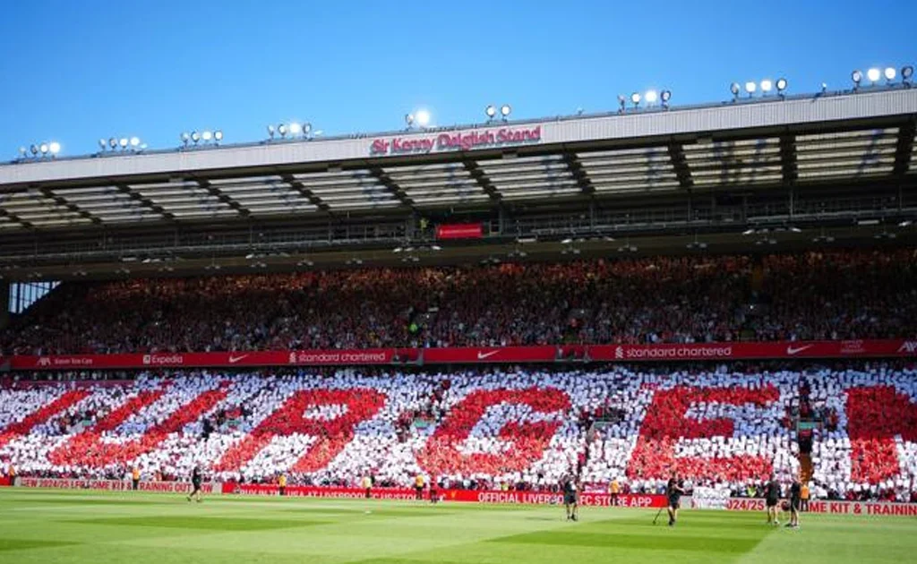 Mosaik hiasi tribun di Anfield markas Liverpool (liverpoolfc.com)
