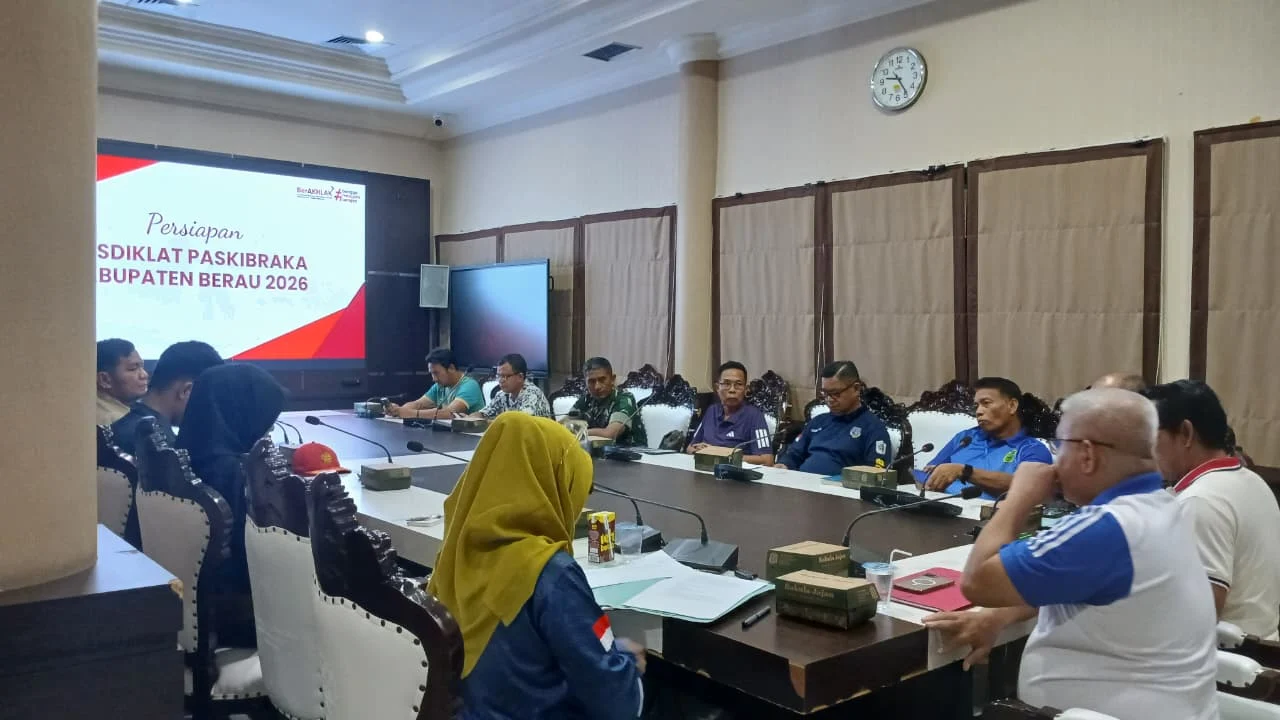 Persiapan kegiatan Pusdiklat Paskibraka 2026 di ruang Sangalaki, Jumat (5/6/2026).