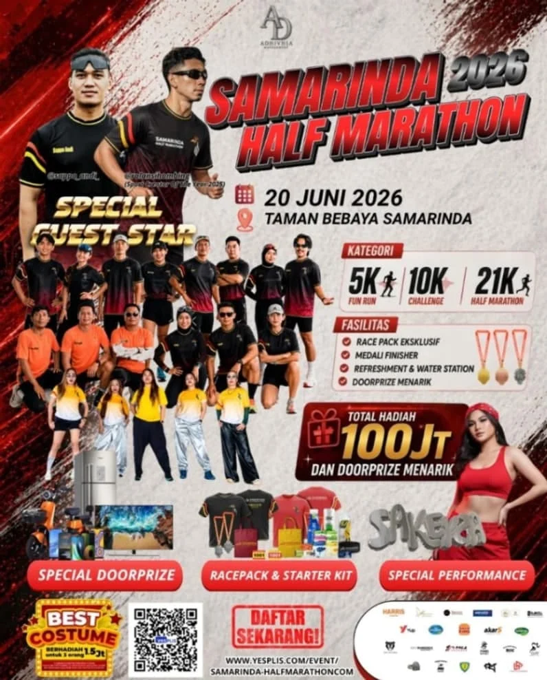 Samarinda Half Marathon mendadak dibatalkan tanpa pemberitahuan.