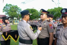 45 Personel Polres Berau Naik Pangkat, Kapolres: Tanggung Jawab Semakin Besar