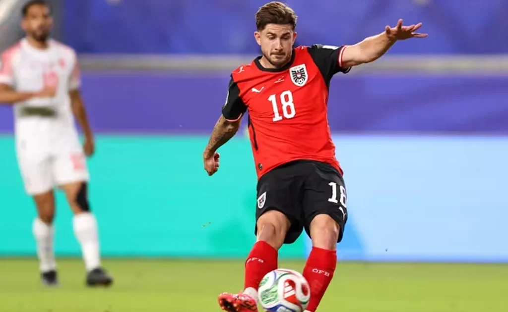 Romano Schmid di Laga Piala Dunia 2026 Austria vs Yordania (fifa.com)