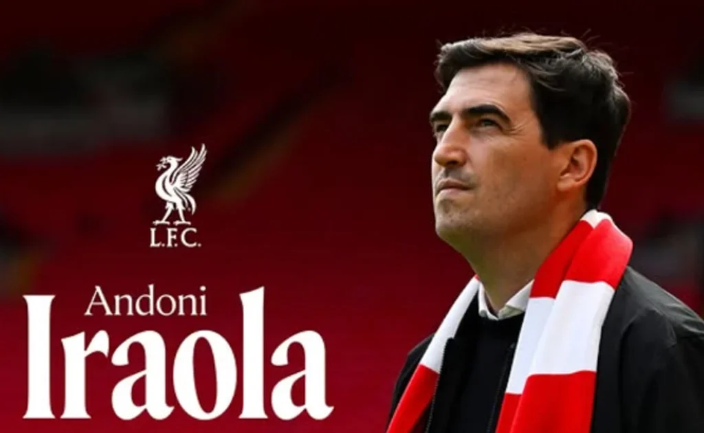 Andoni Iraola resmi dikenalkan sebagai pelatih Liverpool (X/@LFC)