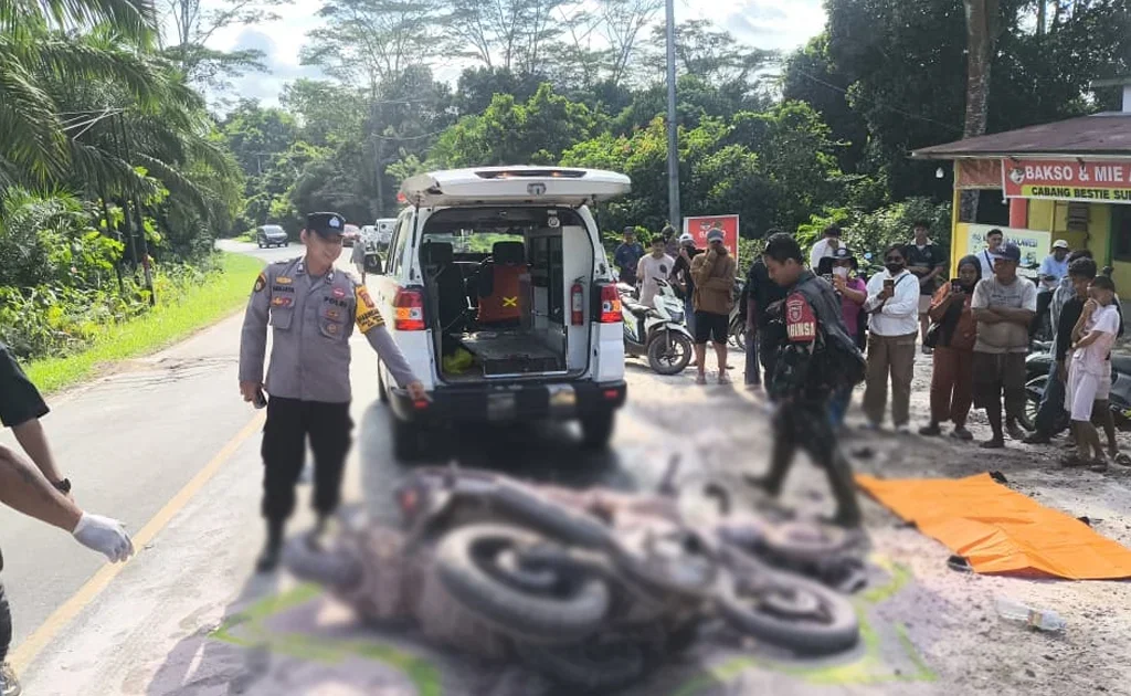 Kecelakaan maut di Bengalon, Kutim tewaskan dua pengendara motor dalam kondisi terbakar (Ist)