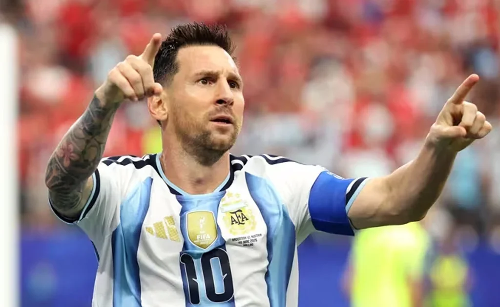 Selebrasi gol Lionel Messi di Laga Argentina vs Austria di Piala Dunia (fifa.com)