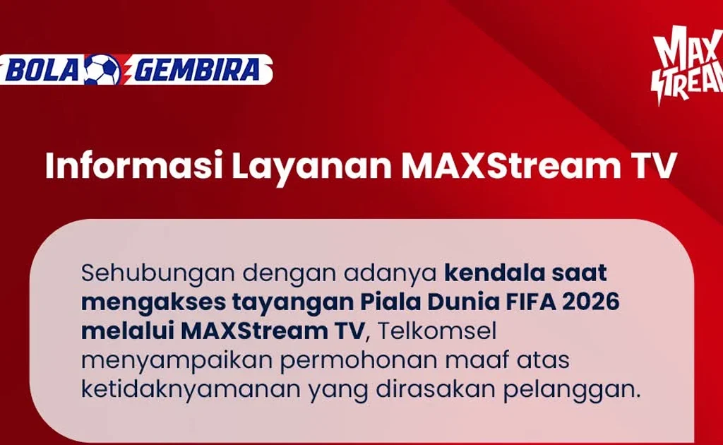 Permintaan maaf Maxstream TV (Threads @maxstream.tv)