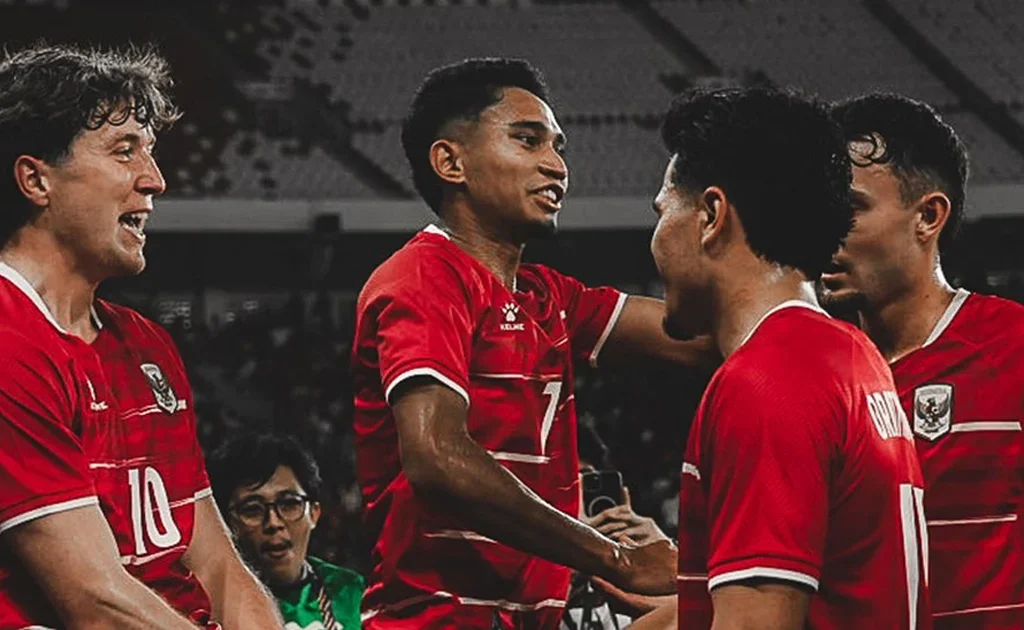 Selebrasi Ole Romeny di laga Indonesia vs Mozambik (Instagram/@timnasindonesia)