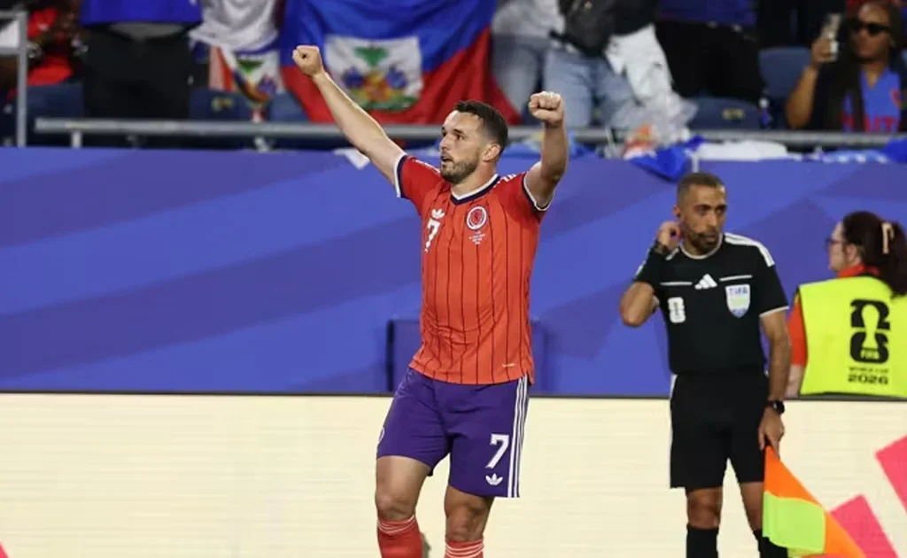 Selebrasi gol John McGinn di Laga Piala Dunia Haiti vs Skotlandia (fifa.com)