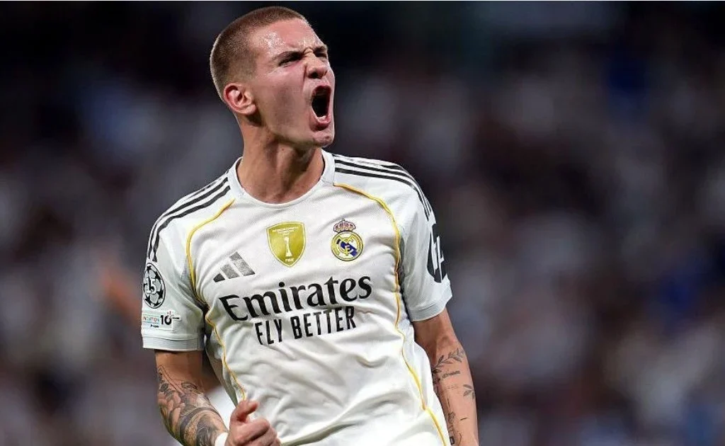 Penyerang Real Madrid, Franco Mastantuono. (X/@Foul_ballX)