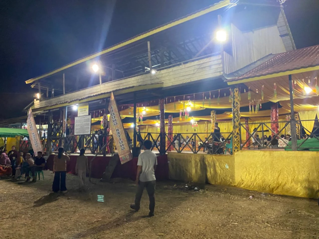 Rumah Sunta atau balai adat masyarakat Dayak Gaai yang ada di Kampung Tumbit Dayak, Kecamatan Sambaliung. (Diva/BT)