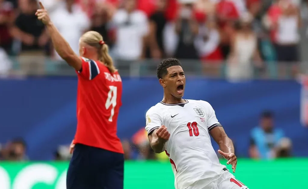 Selebrasi gol Jude Bellingham di laga Norwegia vs Inggris (fifa.com)
