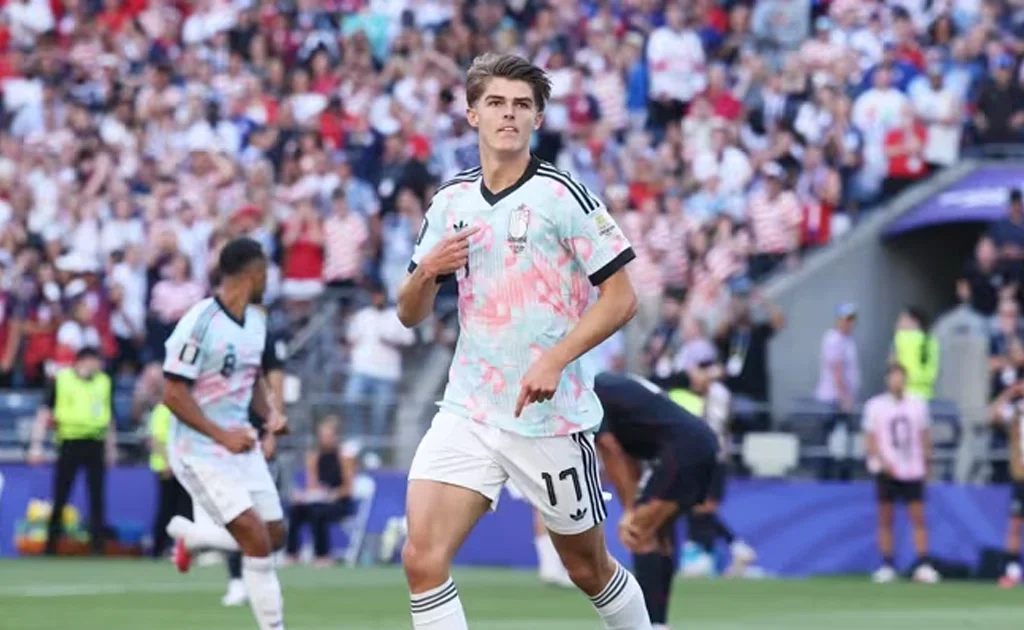 Selebrasi gol Charles De Ketelaere di laga 16 besar Piala Dunia 2026 Amerika Serikat vs Belgia (fifa.com)