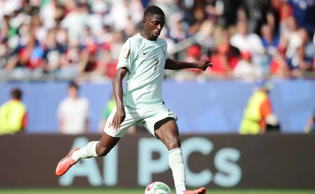 Ousmane Dembele di laga perempat final Piala Dunia Perancis vs Maroko (fifa.com)