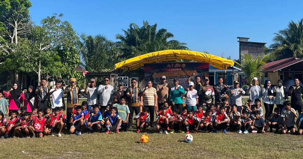 Semangat Hari Bhayangkara, Polsek Pulau Derawan Berau Gelar Turnamen Mini Soccer U-13