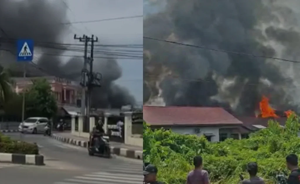 Kebakaran melanda bangunan di Jalan Pulau Panjang, Tanjung Redeb, Berau.