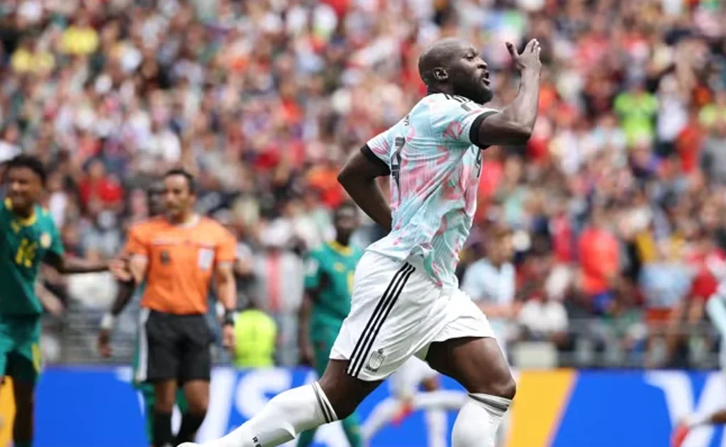 Selebrasi gol Romelu Lukaku di Laga babak 32 besar Piala Dunia Belgia vs Senegal (fifa.com)