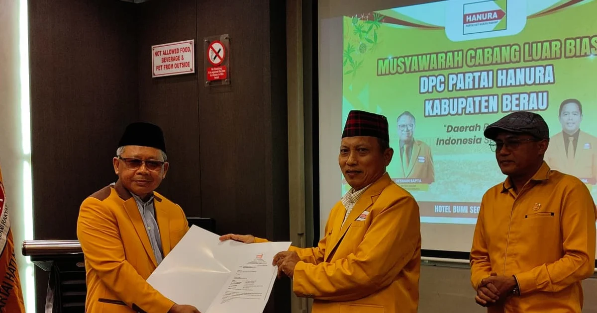 Gantikan Almarhum Suriansyah, Agus Wahyudi Terpilih Aklamasi Pimpin Hanura Berau