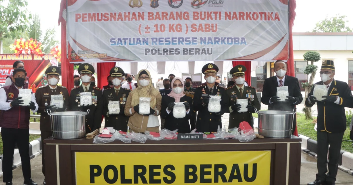 Momen Hari Bhayangkara, Polres Berau Tegaskan Perangi Narkoba