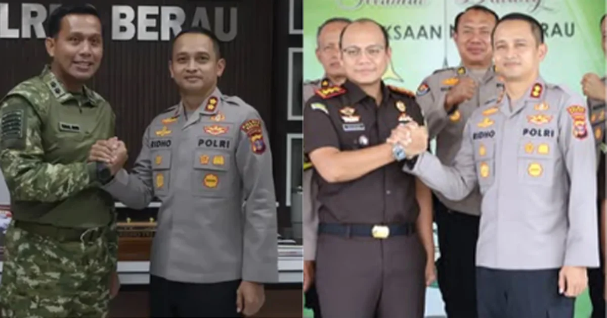 Tunjukkan Soliditas dan Sinergi di Berau, Kapolres Terima Dandim hingga Sambangi Kajari