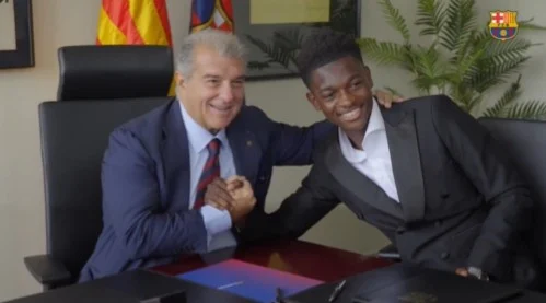Penyerang baru Barcelona Jesse Bisiwu. (@FCBarcelona)