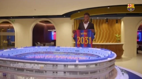 Penyerang baru Barcelona Jesse Bisiwu. (@FCBarcelona)
