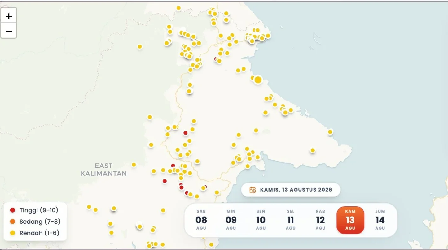 BMKG Catat 221 Hotspot di Berau, Pulau Derawan dan Segah Sumbang Titik Api Terbanyak