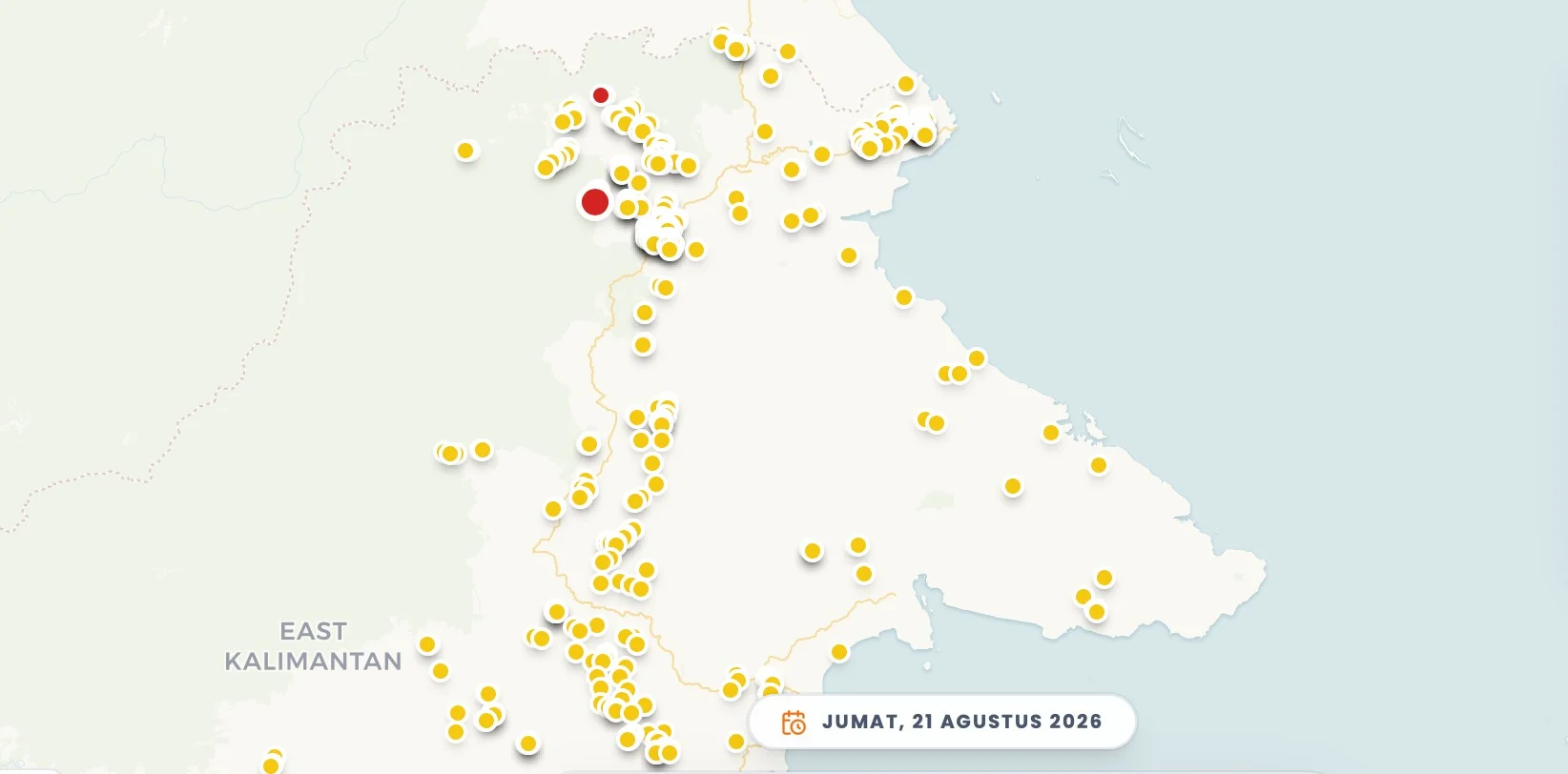 Titik Panas Berau Turun Jadi 439, Segah dan Pulau Derawan Masih Mendominasi