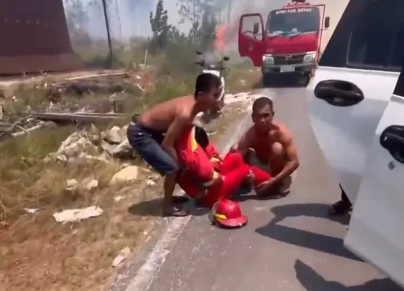 Sempat Tumbang saat Padamkan Api, Petugas Damkar Berau Kembali Bertugas