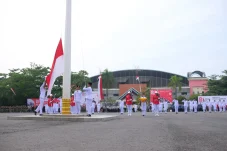 Langkah Tegap 35 Paskibraka Berau, Bendera Merah Putih Berkibar di GOR Pemuda
