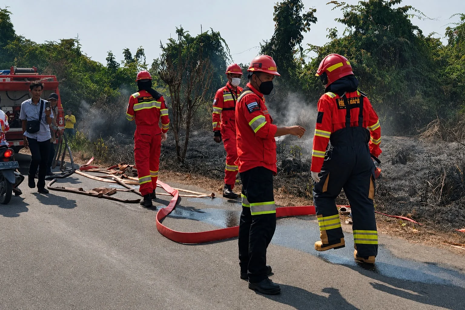 Karhutla di Kampung Gurimbang, ERG Berau Coal dan Tim Gabungan Lakukan Pemadaman Api