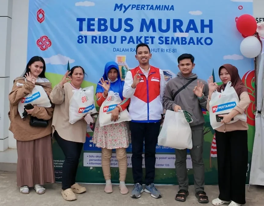 Rayakan HUT ke-81 RI di Berau, MyPertamina Tebus Murah 150 Paket Sembako