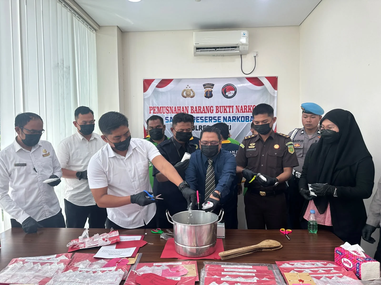 Cegah Penyalahgunaan Barang Bukti, Polres Berau Musnahkan 372 Gram Sabu