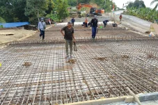 Penanganan Jalan Longsor Maluang Terus Dikebut, Slab Cast In Situ Masuki Tahap Pengecoran