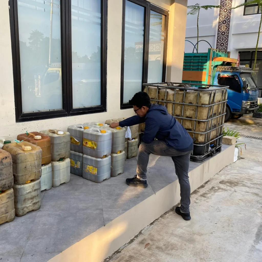 Barang bukti BBM yang diamankan polisi.