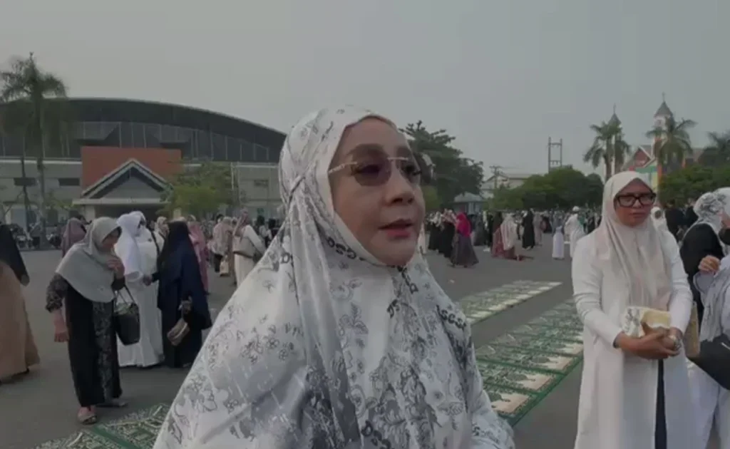 Bupati Berau Sri Juniarsih usai Pelaksanaan Salat Istisqa oleh Pemkab Berau di Lapangan GOR Pemuda, Tanjung Redeb (Zuhrie/BT)