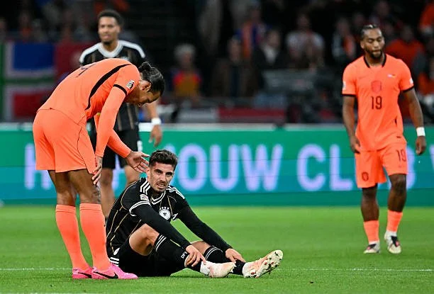 Laga UEFA Nations League, Belanda vs Jerman. (x/@LiveScorENG)