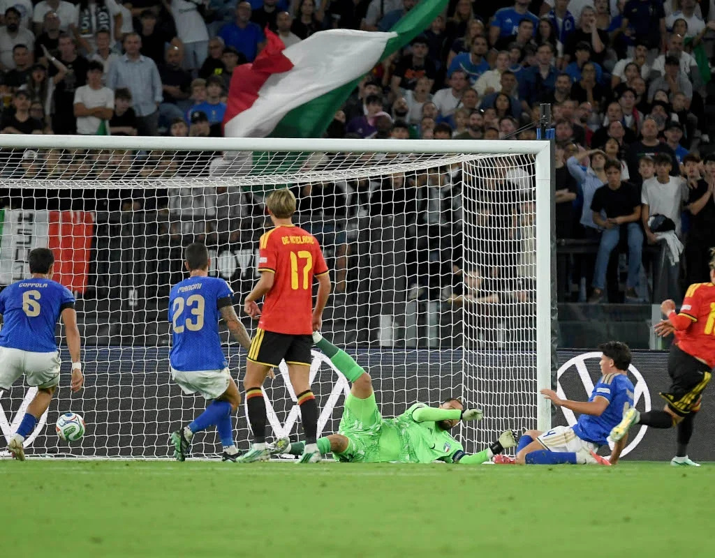 Italia vs Belgia di UEFA Nations League. (x/@footballitalia)