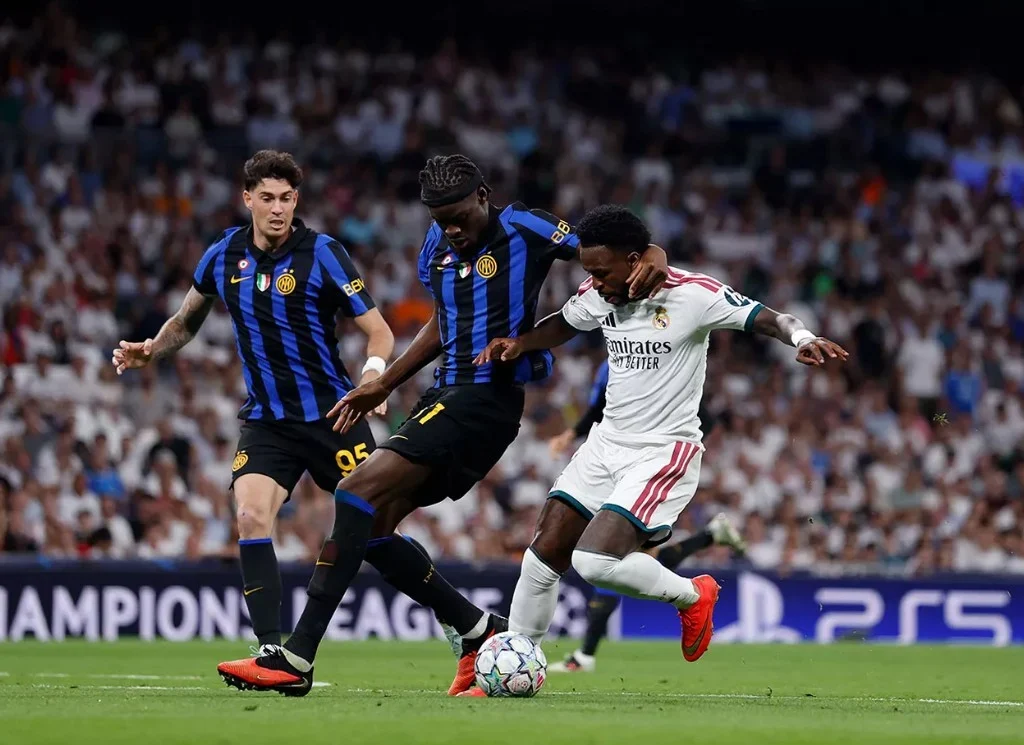 Penampilan Vinicius Junior saat berlaga vs Inter Milah di Champions League. (realmadrid.com)