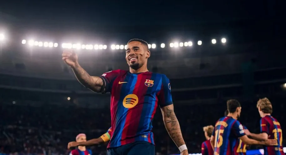 Hasil Champions League Barcelona vs Feyenord 5-1, Debut Manis Gabriel Jesus